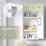 Medicine Cabinet First Aid 3 Inner Compartments Magnetic Closure 40x15x53.5 cm White