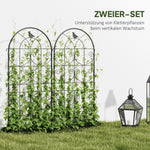 Metal Trellis Set of 2, Rustproof Bird Design 50x120cm, Black