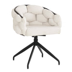 Velvet Swivel Chairs (2 Pcs) 360° Rotatable Ergonomic - Beige