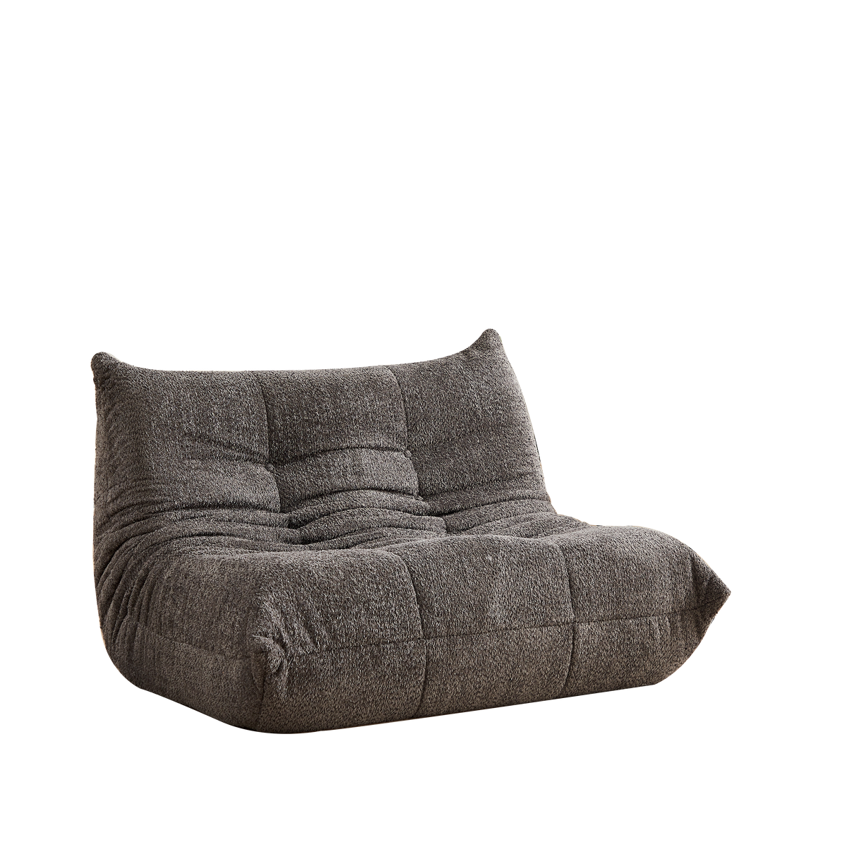 Chenille Togo Two-Seater Sofa with Memory Foam and High-Density Elastic Foam, Chenille Fabric