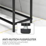 Towel Rail, Freestanding with 2 Rails, Metal, Black