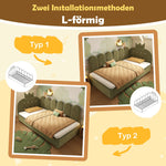L-Shape Sofa Bed with Pull-out Guest Bed and Crown Lattice Design, 90x200cm, Green Velvet