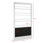 Children's Book Shelf 4-Tier Storage Display Paintable Blackboard Anti-Tip White