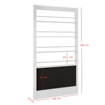 Picture Book Shelf, 2-Piece Set, 4-Tier Storage with Paintable Blackboard