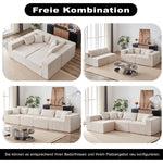 Modular L-Shaped Sectional Sofa 104-Inch 4-Piece - Corduroy