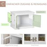 Dog Cage, Furniture with 3 Doors, 78 x 53 x 59.3 cm, White