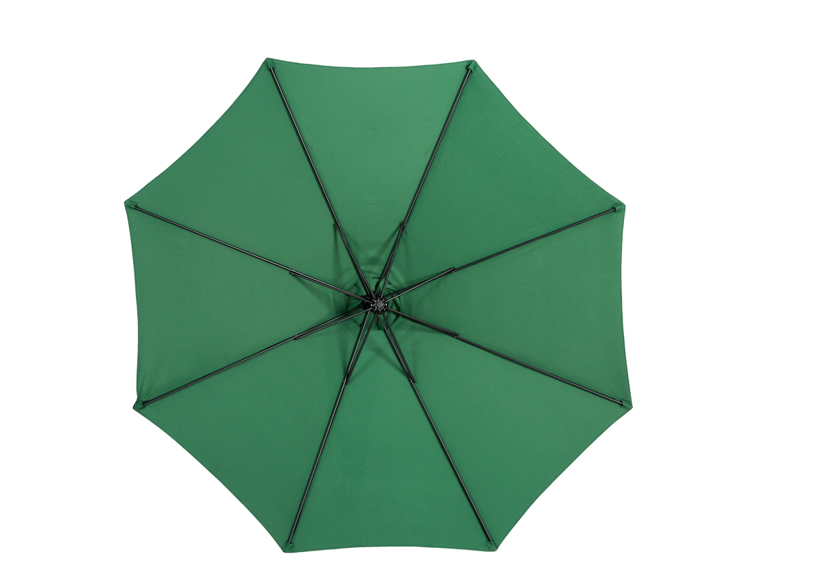 14.8 Ft Double Sided Outdoor Umbrella, Rectangular Large with Crank, Dark Green