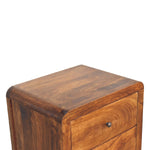 Aspen Tallboy 5-Drawer Solid Wood, Brown
