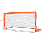 Football Goals, Foldable Mini Metal with Oxford Fabric, Orange