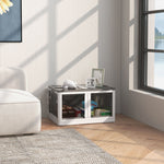 Storage Box 69L Stackable Foldable with Wheels, White