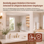 Frameless Wall Mirror, 100x75 cm HD Shatterproof, Copper-Free Glass