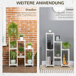Flower Stand, 7 Tiers, Indoor Outdoor, Steel White