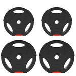 Dumbbell Weights, Set of 4, 2.5kg/5kg Plates, Black