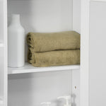 Mirror Cabinet, Wall Mounted with 8 Compartments, White