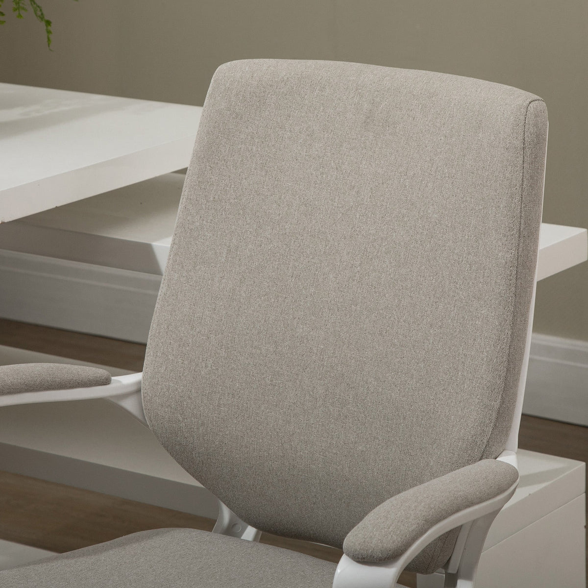 Ergonomic Office Chair with Lumbar Support, Adjustable 120kg, Beige