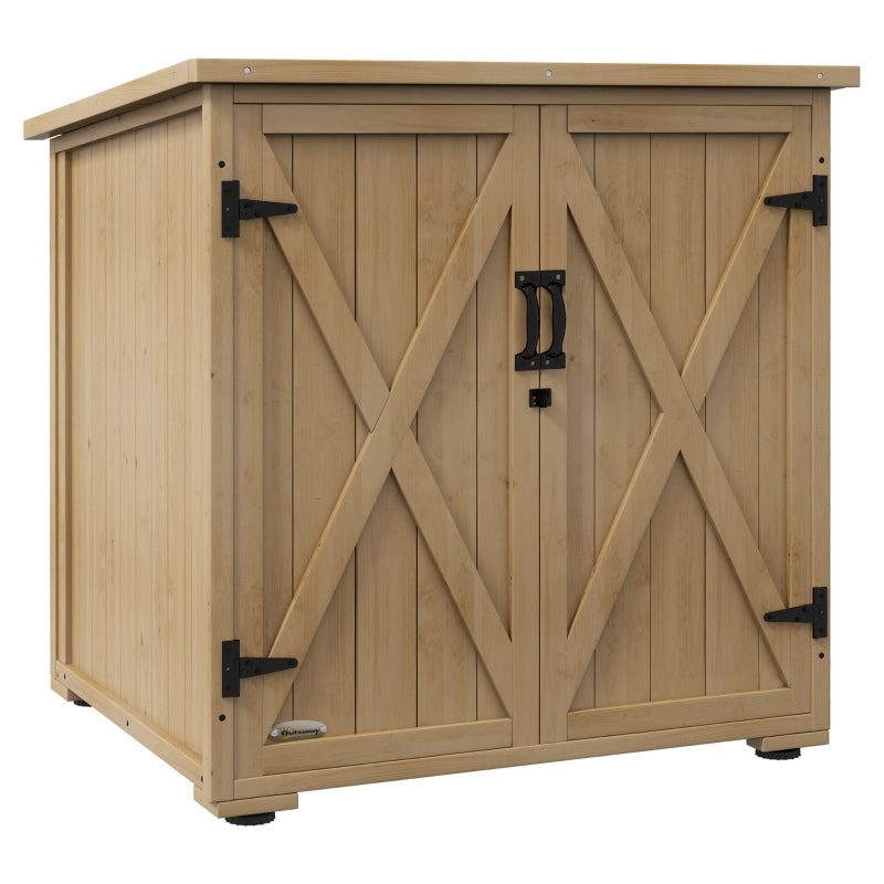 Outdoor Storage Box Weatherproof Asphalt Roof - Dark Grey