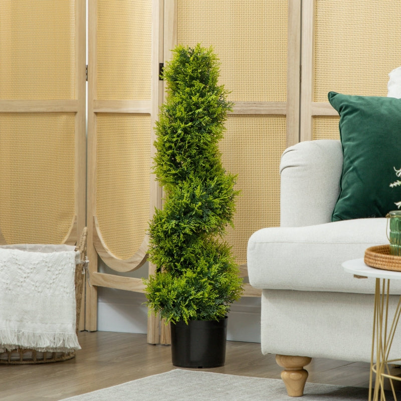 Artificial Cypress 90cm Spiral Shape Plant, Plastic