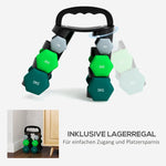 Dumbbell Set with Rack, 6 Dumbbells for Fitness, 1kg, 3kg, 5kg