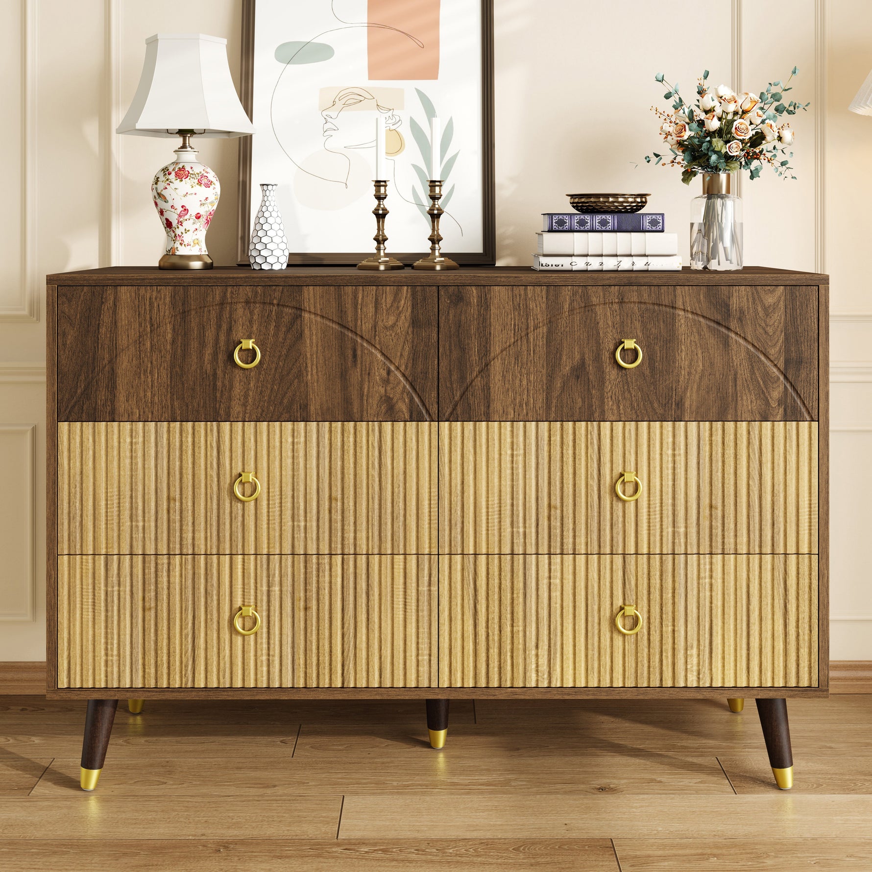 Modern Sideboard Storage Cabinet Chest of Drawers 120x40x81cm Multi-Use