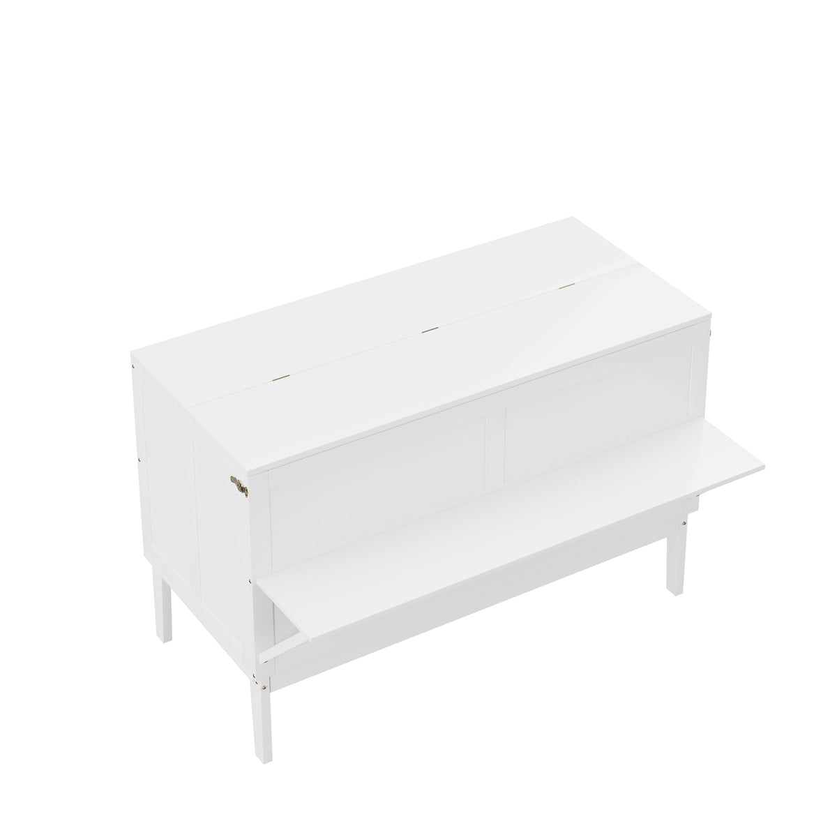 Wall Bed, 140x200 cm, Slatted Frame, White