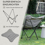Foldable Camping Chair 120kg Load Capacity, Portable, with Armrests