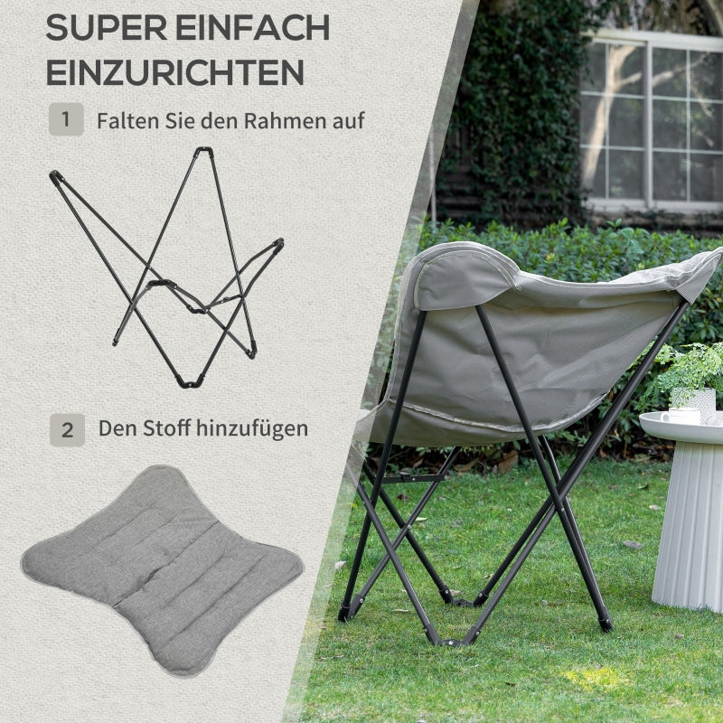 Foldable Camping Chair 120kg Load Capacity, Portable, with Armrests