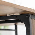 Folding Dining Table, 6 Person, Storage, Light Brown