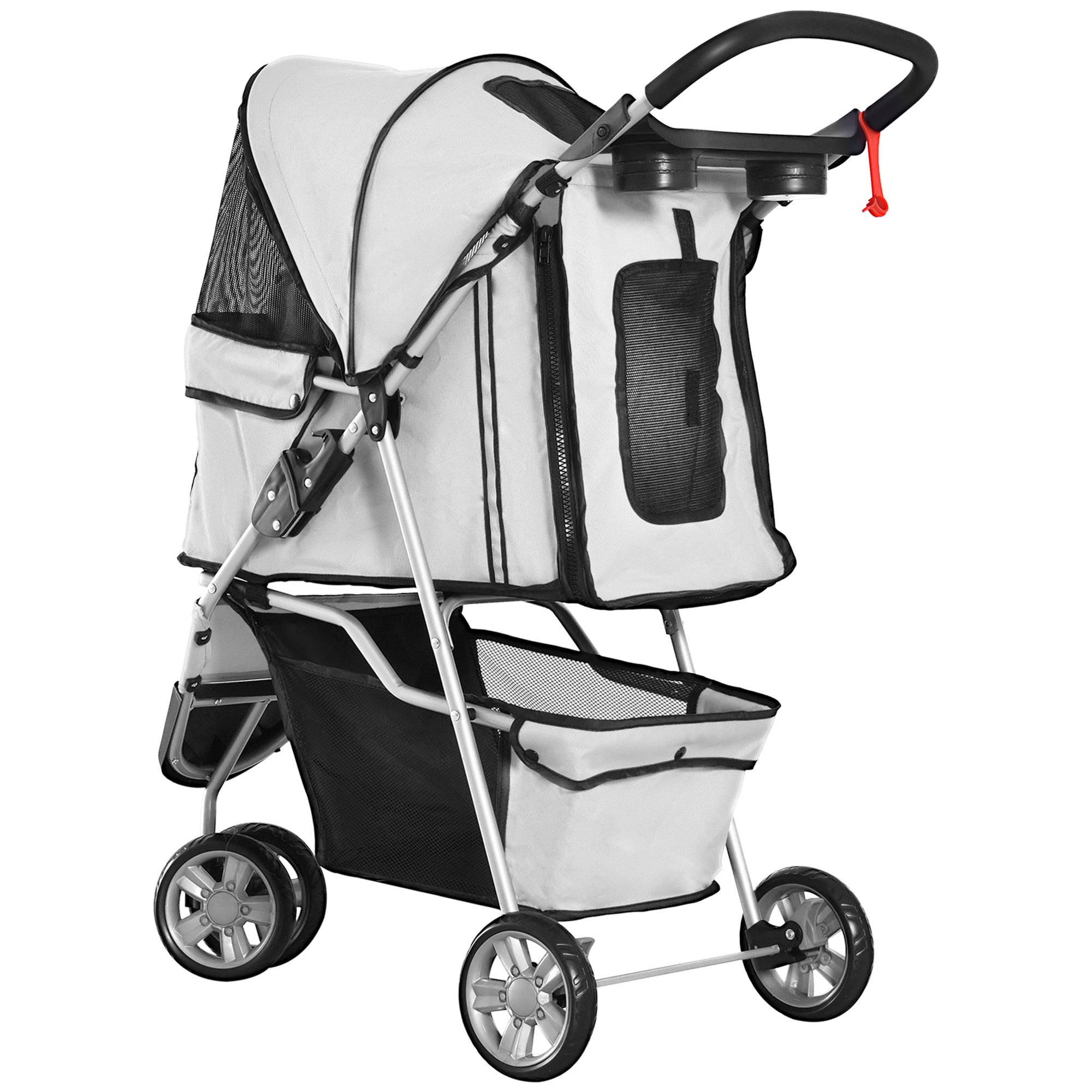 Dog Stroller Buggy, Multi-colored (Gray)