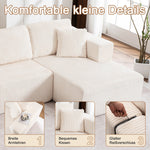 Modern U-Type Leisure Sofa with Modular Non-Assemble Design and Lounge Chairs, Lamp Fabric