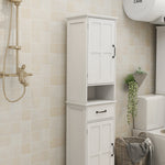 Double Door Cabinet, Narrow Height Slim Floor Standing, UV Painting