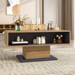 Coffee Table Modern Double-Sided Storage Large Shelf