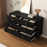 Sideboard, Modern Chest of Drawers, Golden Handles