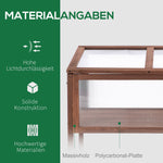 Raised Bed Cold Frame Planter, 90 x 50 x 93 cm, Fir Wood & PC Board, Brown