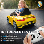Electric Ride-on Car for Children with Remote Control and Music, Yellow