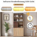 Display Cabinet with Glass Doors, Lighting - 180 cm