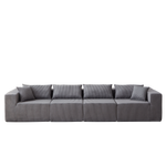 Modular L-Shaped Sectional Sofa 104-Inch 4-Piece - Corduroy
