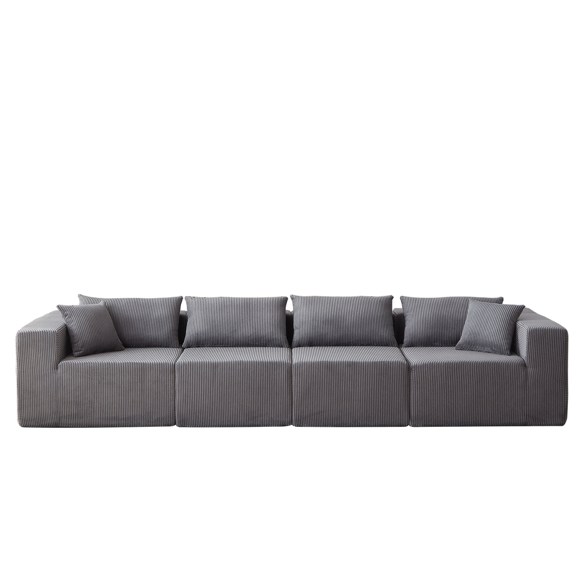 Modular L-Shaped Sectional Sofa 104-Inch 4-Piece - Corduroy