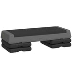 Aerobic Stepper, Height-Adjustable Non-Slip, Plastic Gray