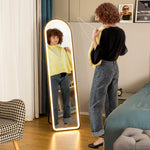 Full-Length Mirror, 150 x 40 cm LED Lighting, 3 Light Colors, Black