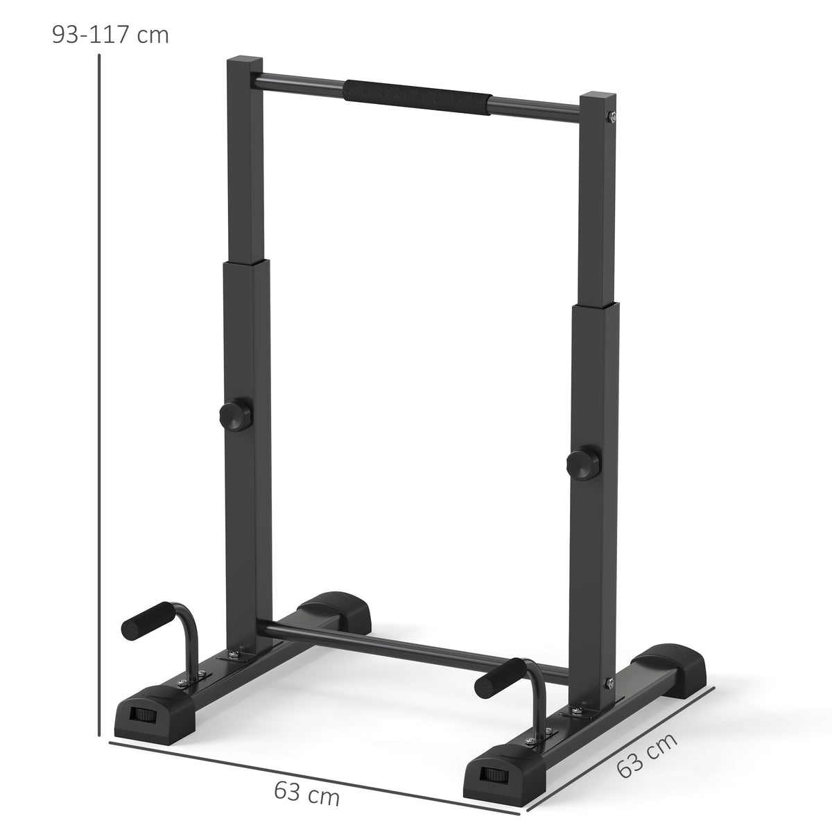 SPORTNOW Dip Bar Dip Station, 540 kg Capacity, Height Adjustable, Steel