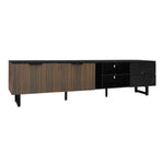 TV Cabinet 200cm Marble Look, Black