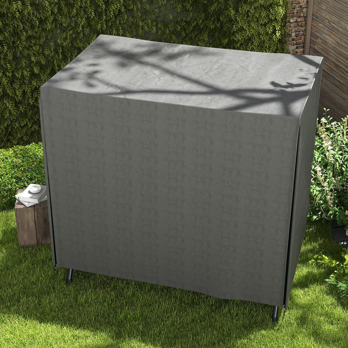 Hollywood Swing Cover 3-Seater Water-Repellent UV-Resistant 420D Oxford Fabric Dark Grey