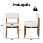 Wooden Chair Frank Upholstered Seat Small Packing Size, Walnut/Beige