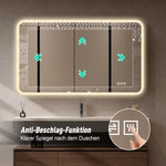 LED Bathroom Mirror 60x120 cm - Anti-Fog Dimmable Frosted Glass