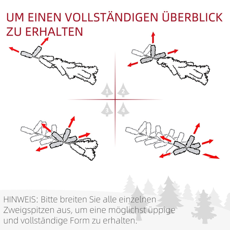 Artificial Christmas Tree 210cm Snow-Covered PVC Green/White