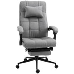 Office Chair Ergonomic Swivel Adjustable with Footrest, Linen