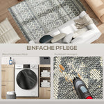 Rug Flat Weave Washable Anti-Slip Boho, Grey