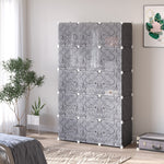 DIY Wardrobe Shelving System, 2 Large & 9 Small Cubes, Black