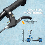 Children's Scooter with Adjustable Handlebars, Large Wheels and Handbrake, Blue