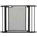 Dog Safety Gate 75-103 cm Auto-Close Stair/Pet Steel, Black